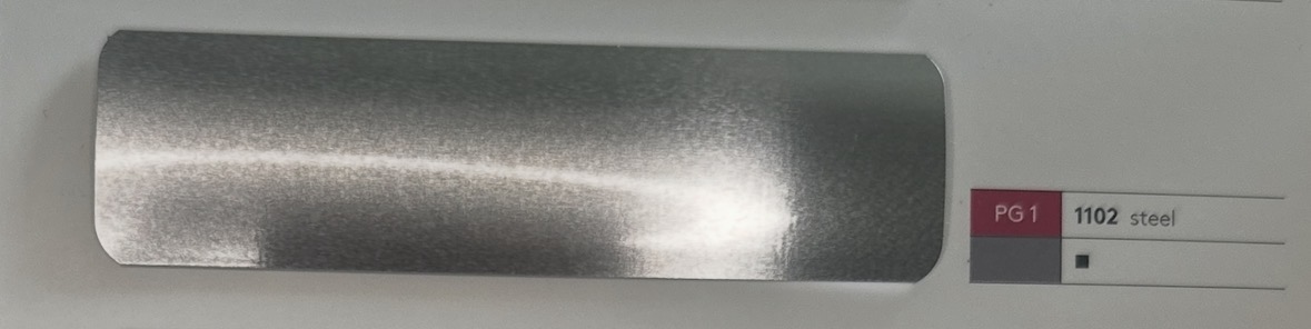 Alu-Jalousie 25 mm Metallic — Lamellenfarbe steel (Nr. 1102)