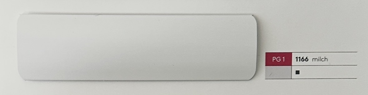 Alu-Jalousie 25 mm Weiss — Lamellenfarbe milch (Nr. 1166)