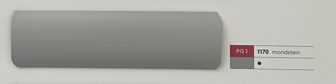 Alu-Jalousie 25 mm Silber & Grau — Lamellenfarbe mondstein (Nr. 1170)