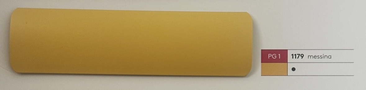 Alu-Jalousie 25 mm Gelb & Rot — Lamellenfarbe messina (Nr. 1179)