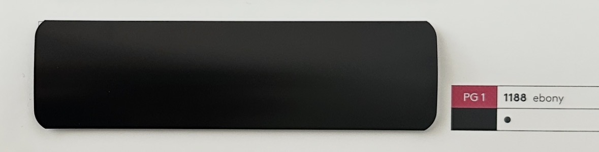 Alu-Jalousie 25 mm Schwarz — Lamellenfarbe ebony (Nr. 1188)