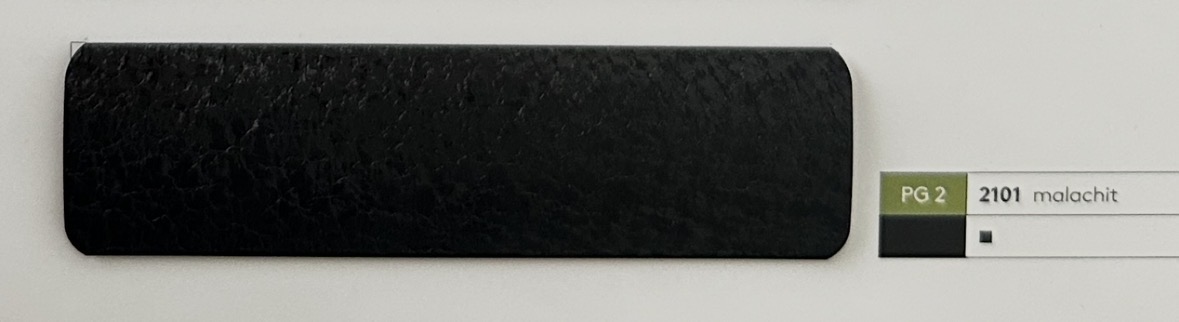 Alu-Jalousie 25 mm Schwarz — Lamellenfarbe malachit (Nr. 2101)