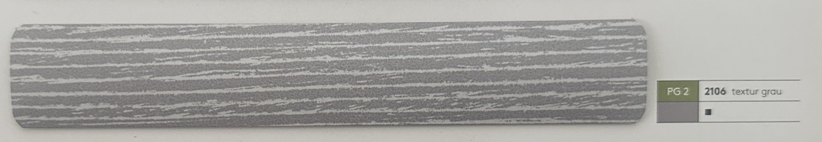 Alu-Jalousie 25 mm Holzstruktur — Lamellenfarbe textur grau (Nr. 2106)