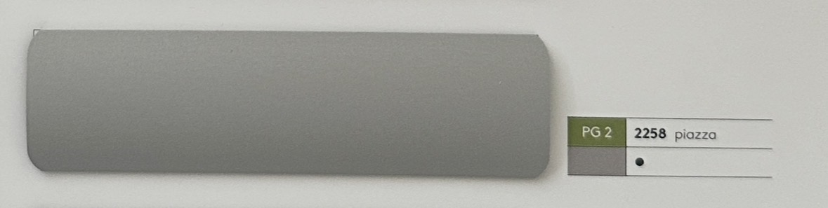 Alu-Jalousie 25 mm Silber & Grau — Lamellenfarbe piazza (Nr. 2258)
