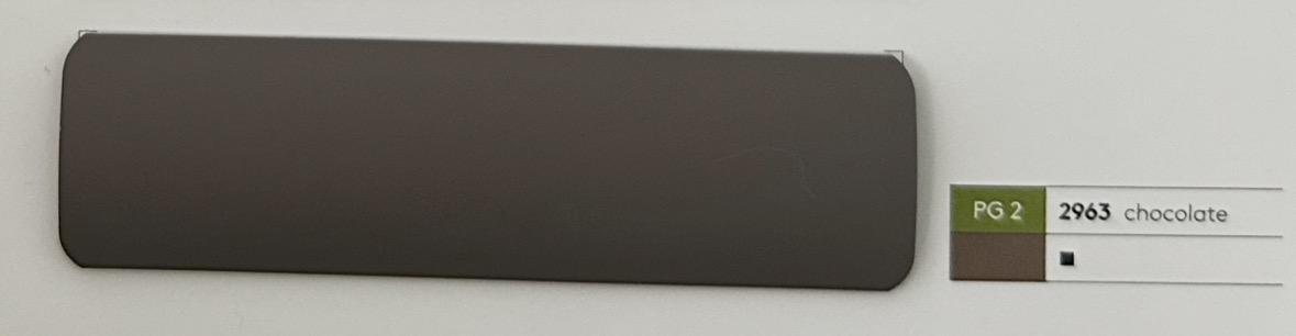 Alu-Jalousie 25 mm Braun & Taupe — Lamellenfarbe chocolate (Nr. 2963)