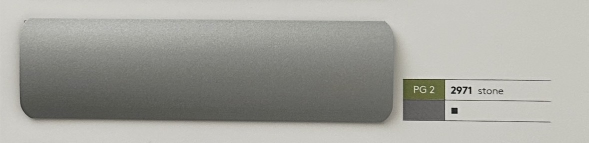 Alu-Jalousie 25 mm Silber & Grau — Lamellenfarbe stone (Nr. 2971)