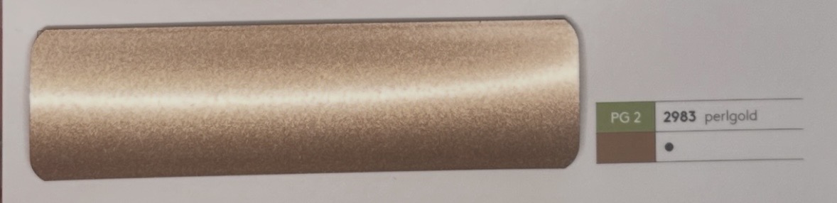 Alu-Jalousie 25 mm Goldtöne — Lamellenfarbe perlgold (Nr. 2983)