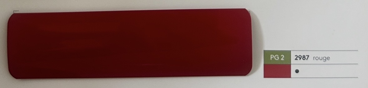 Alu-Jalousie 25 mm Gelb & Rot — Lamellenfarbe rouge (Nr. 2987)