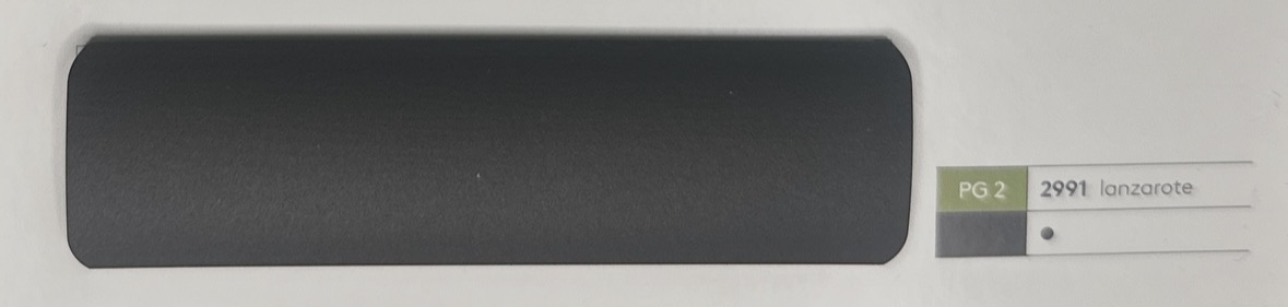 Alu-Jalousie 25 mm Anthrazit & Grau — Lamellenfarbe lanzarote (Nr. 2991)