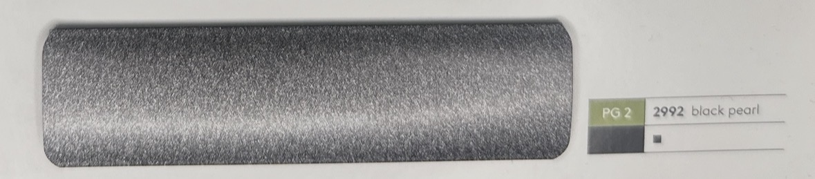 Alu-Jalousie 25 mm Anthrazit & Grau — Lamellenfarbe black pearl (Nr. 2992)