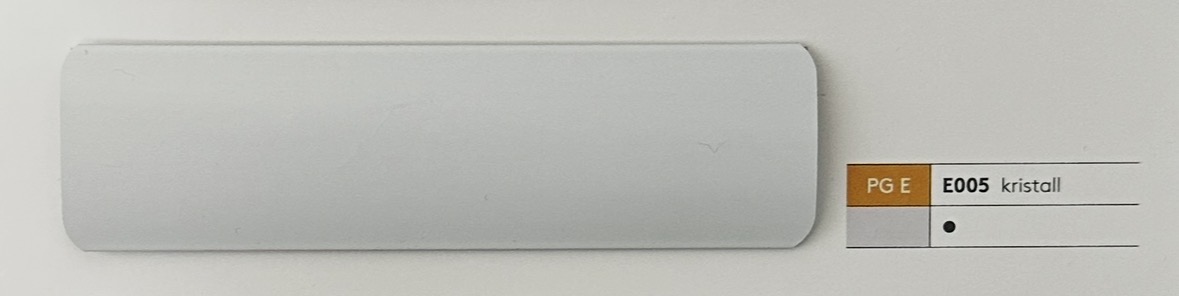 Alu-Jalousie 25 mm Weiss — Lamellenfarbe kristall (Nr. E005)