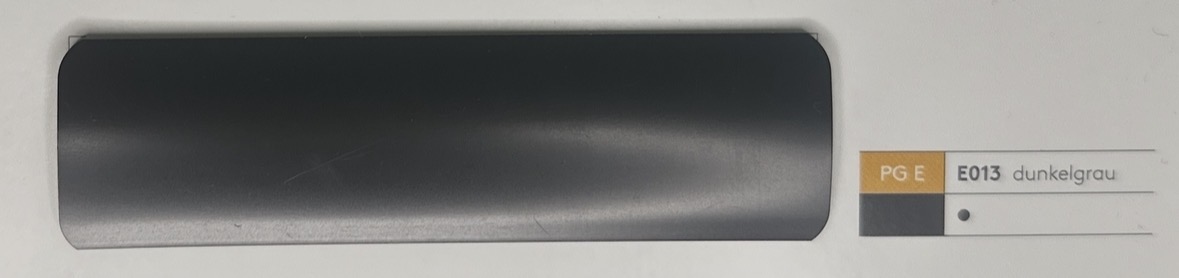 Alu-Jalousie 25 mm Anthrazit & Grau — Lamellenfarbe dunkelgrau (Nr. E013)