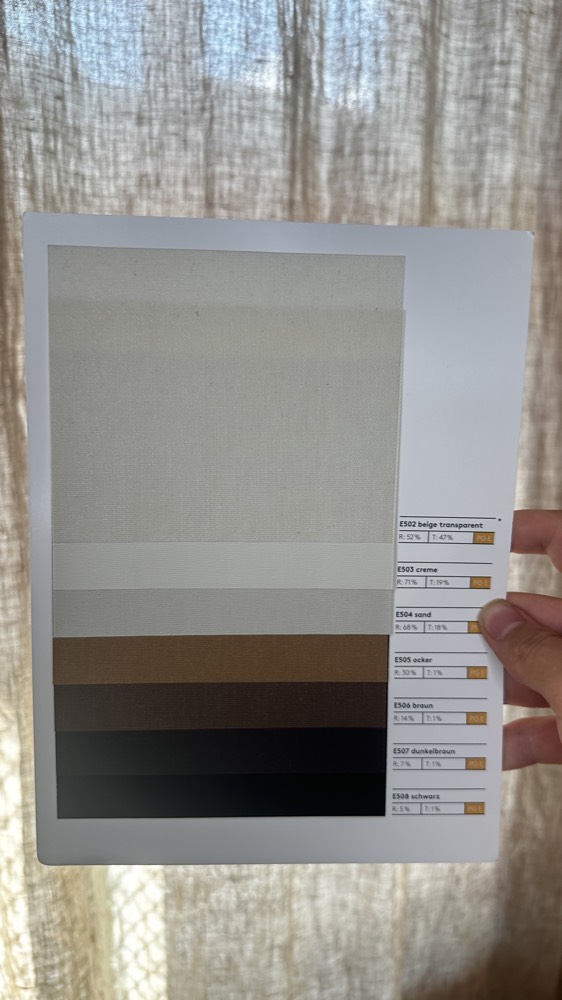 Roller blind Uni Beige & Braun opaque — creme