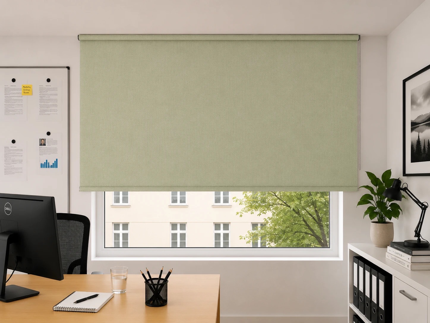 Rollo Uni Gelb, Blau & Grau blickdicht — pistazie