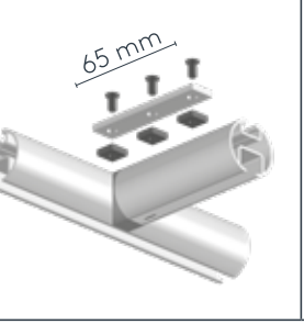 Gehrungs- verbinder 464 und RONDO T-Verbinder- Metall inkl. Kunststoffverbindung Ersatzteil