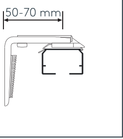 Variabler Befestigungsträger für Wandmontage für 89 mm Lamelle, Set bestehend aus VJ-WM1 und Befestigungsclip Ersatzteil