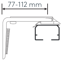 Variabler Befestigungsträger für Wandmontage für 127 mm Lamelle, Set bestehend aus VJ-WM2 und Befestigungsclip Ersatzteil