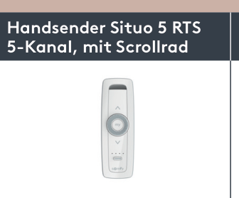 Handsender Situo 5 RTS (5-Kanal, Scrollrad) Ersatzteil