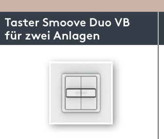 Taster Smoove Duo VB (für zwei Anlagen) Ersatzteil