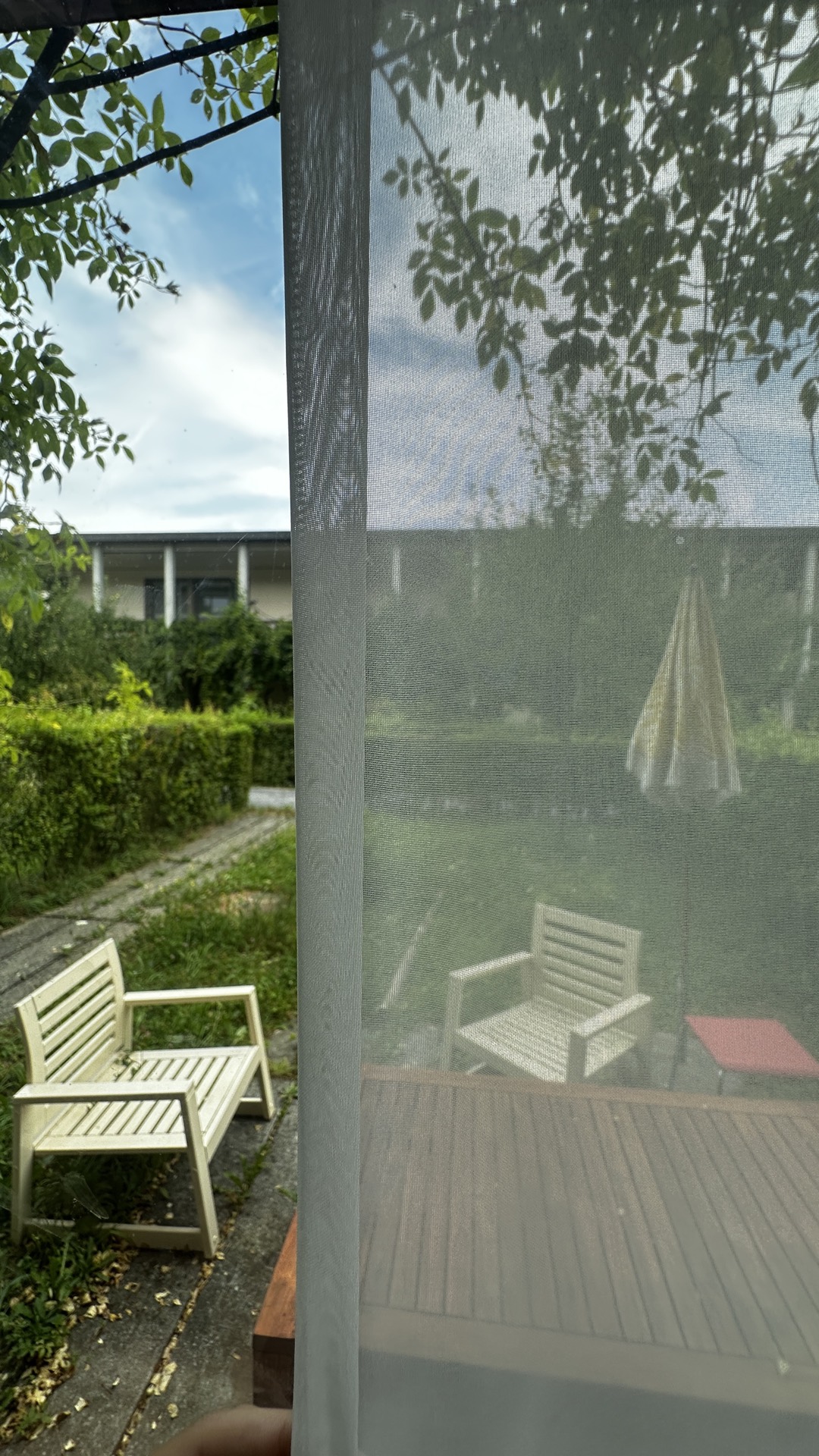 Tagesvorhang Voilette III in Ecru — Am Fenster
